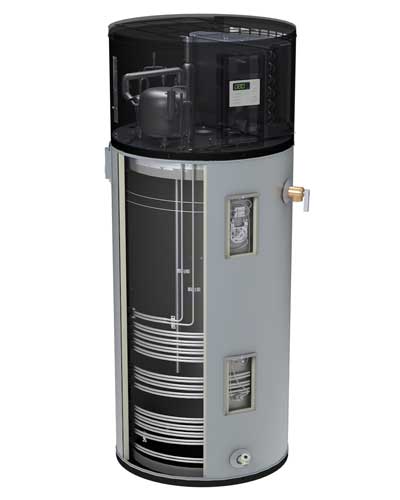 Heat Pump high-efficiency electric hot water heaters installed by Sunpower Construction Lake Tahoe