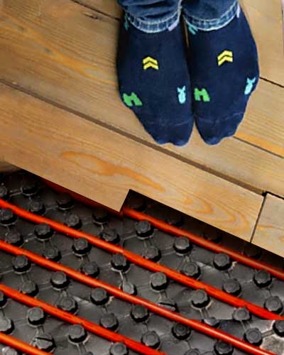 Lake Tahoe residential radiant floor heating system installed by Sunpower Construction